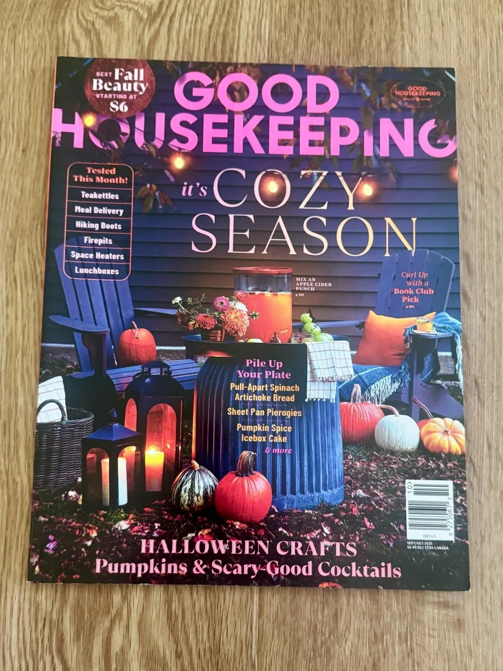 Good Housekeeping Magazine Sept/Oct 2025 Issue Cozy Season Fall Decor